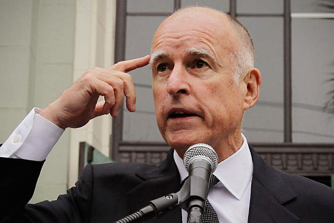 Image result for images of crazy jerry brown